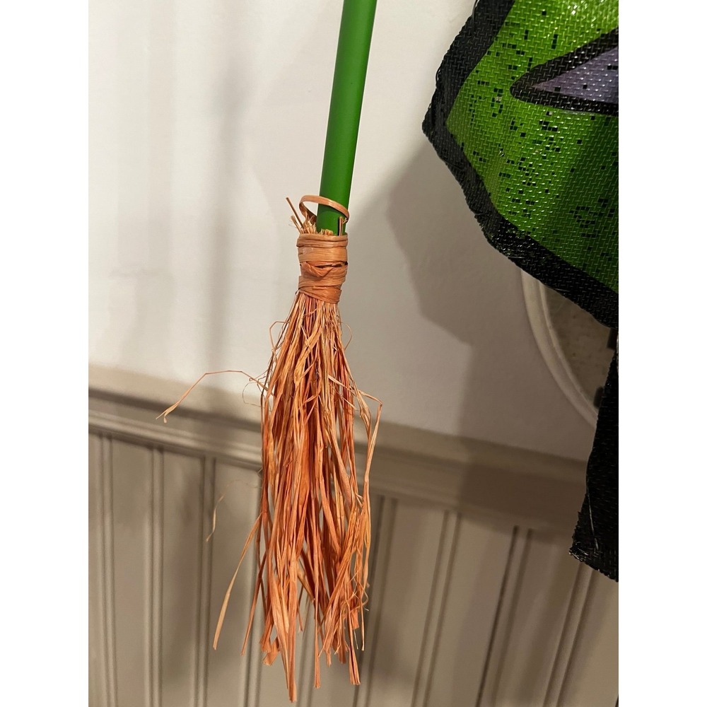 Standing Whimsical Halloween Witch Decor with Broom by Peri Woltjer - Picture 4 of 10